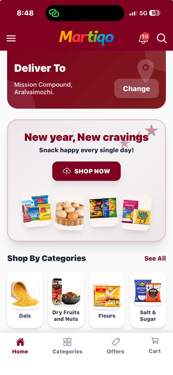 A supermarket's own branded storefront, powered by Martiqo