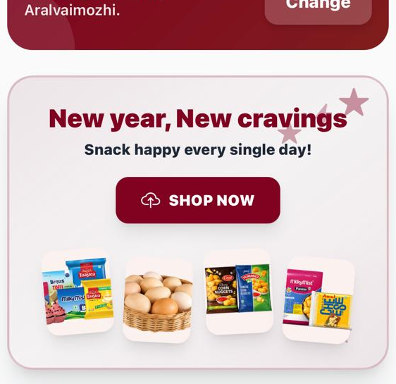 A supermarket catalog organised by category in Martiqo